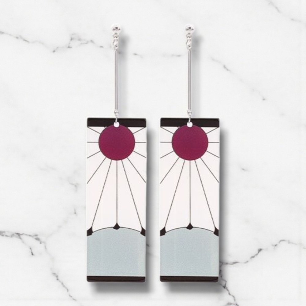 Demon Slayer Tanjiro Kamado Earrings & Kimono Robe Cosplay Set – (M/L & L/XL) - Picture 4 of 7